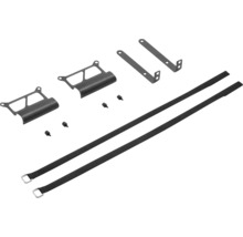 Montageset für Möbel mit Gurten, Halterungen und Schrauben aus Metall und Textil