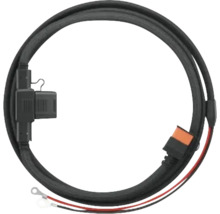 Ein elektrisches Kabel mit Steckern und Klemmen zur Installation