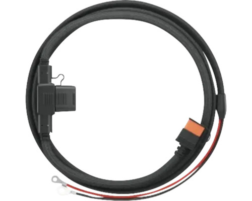 Ein elektrisches Kabel mit Steckern und Klemmen zur Installation