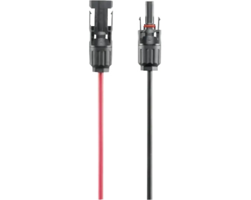 Zwei Photovoltaik Stecker mit angeschlossenen Kabeln für Solaranlagen