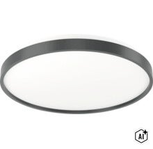 Runde LED Deckenleuchte mit schmalem Rahmen für moderne Innenbeleuchtung (Image AI modified or generated)