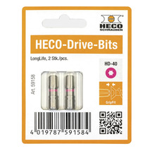 HECO-Drive-Bits HD-40, zwei Stück in Blisterverpackung
