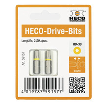 Zwei HECO-Drive-Bits HD-30 LongLife in der Originalverpackung.