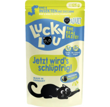 Lucky Lou Katzenfutter Rind und Insekten mit Zucchini 125 Gramm Beutel getreidefrei ohne Zuckerzusatz
