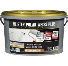 Eimer Meister Polar Weiss Plus Wandfarbe 10 Liter für hohe Deckkraft im Innenbereich.