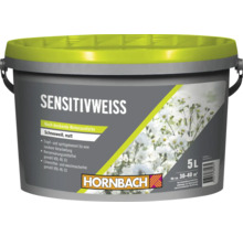 HORNBACH Sensitivweiss Wohnraumfarbe matt 5 Liter Eimer für 30 bis 40 Quadratmeter Reichweite