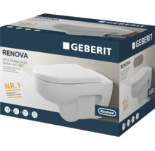 Geberit Renova spülrandloses Wand WC Set mit WC Sitz und Absenkautomatik in der Verkaufsverpackung