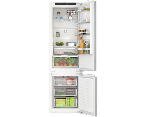 Einbau Kühl Gefrierkombination von Bosch mit VitaFresh Frischesystem und NoFrost Technik für organisierte Lebensmittelaufbewahrung