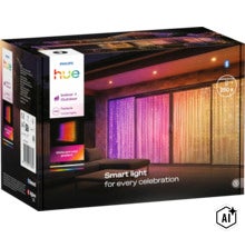 Philips Hue Festavia Lichtervorhang für Innen und Außen mit 250 LEDs, smarte Beleuchtung mit Farbverlauf für die Dekoration. (Image AI modified or generated)
