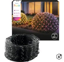 Philips Hue Festavia Lichterkette fuer den Aussenbereich mit 250 LED Leuchten zur Gartenbeleuchtung als Produktverpackung (Image AI modified or generated)