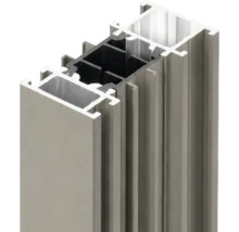 Aluminium Pfosten mit integriertem Isolierkern zur Fassadenmontage.