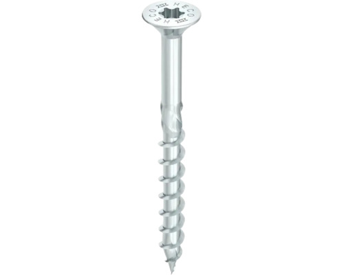 Eine Heco Senkkopfschraube mit Torx Antrieb aus Metall.