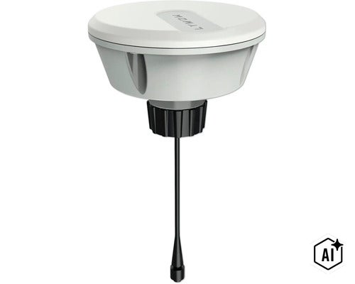 Ein moderner Monolith Sensor für Messungen mit einer runden Abdeckung und einem langen, dünnen Taststab. (Image AI modified or generated)
