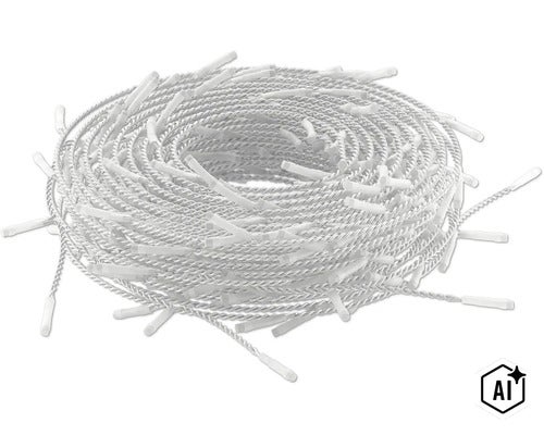 Aufgerollte LED Lichterkette für Innen- und Außenbereiche mit Kabel (Image AI modified or generated)