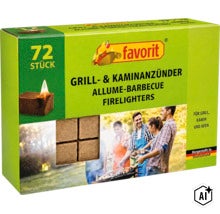 Favorit Grill und Kaminanzünder, 72 Stück in der Packung für Grill, Kamin und Ofen. (Image AI modified or generated)
