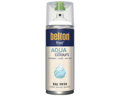 Belton free Aqua Colours Sprühlack in reinweiß seidenglanz RAL 9010