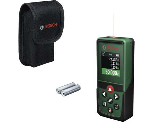 Bosch Laserentfernungsmesser mit Schutztasche und Batterien