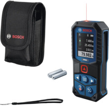 Bosch Laser Entfernungsmesser mit Schutztasche, Batterien und Trageschlaufe für präzise Messungen