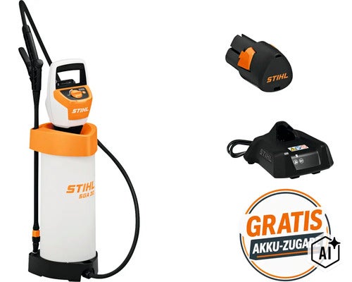 Stihl Akku Sprühgerät SGA 30 mit Akku und Ladegerät als Set inklusive Gratis Akku Zugabe (Image AI modified or generated)