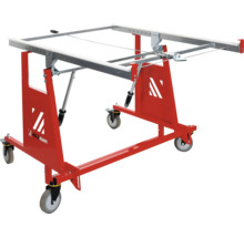 Holzmann Plattenwagen für den Transport und die Bearbeitung von Plattenmaterial, mit Rollen und verstellbarer Rahmenkonstruktion.