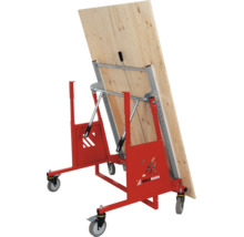 Holzmann Plattenwagen für Holzplatten mit höhenverstellbarem Rahmen und Transportrollen für den Werkstatteinsatz