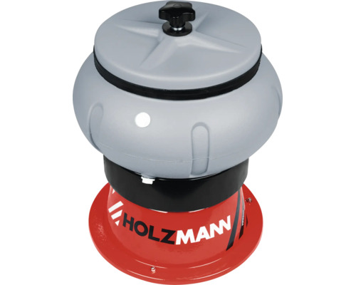 Holzmann Logo, elektrisches Gleitschleifgerät zum Entgraten und Polieren von Werkstücken mit großem Behälter