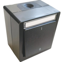 Feuchtraum Wippschalter fuer Aufputzmontage mit Schutzart IP55 und Beschriftungsfeld