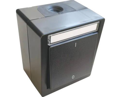 Feuchtraum Wippschalter fuer Aufputzmontage mit Schutzart IP55 und Beschriftungsfeld