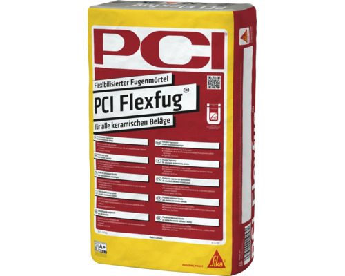 PCI Flexfugenmörtel für keramische Beläge im Innen und Außenbereich, Sackware für Wand und Boden, Fugenbreite 3 bis 15 Millimeter.