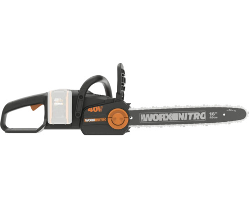 Worx Nitro Akku Kettensäge 40 Volt mit 40 Zentimeter Schwertlänge für Gartenarbeiten