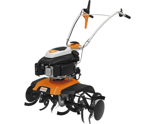 Stihl Motorhacke mit Benzinmotor und Hackwerkzeugen zur Bodenbearbeitung