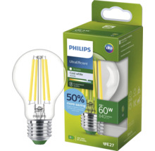 Philips LED Lampe E27 4 Watt 840 Lumen kaltweiß 4000 Kelvin im Vergleich zu 60 Watt Glühlampe