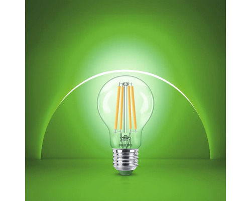 Philips LED Filament Lampe mit Schraubsockel und Glaskolben