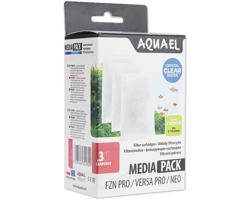AQUAEL Media Pack Filterkartuschen für Aquarienfilter FZN PRO, VERSA PRO und NEO, Packung mit 3 Stück Ersatzfiltermedien für klares Wasser.