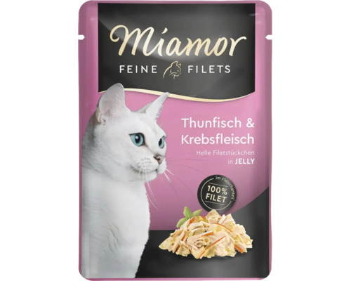 Miamor Feine Filets Thunfisch und Krebsfleisch Katzenfutter in Gelee Beutel