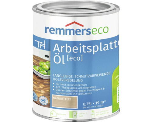 Remmers eco Arbeitsplatten Öl farblos matt 0,75 Liter für Holz im Innenbereich.