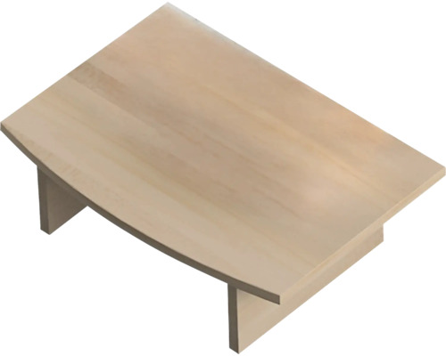 Rechteckiger kleiner Tisch aus hellem Holz mit minimalistischem Design