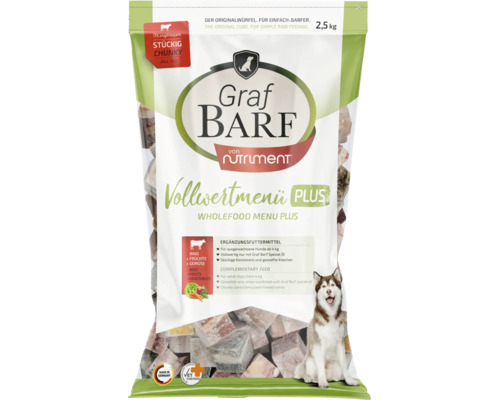 Graf Barf Vollwertmenü Plus Rind Hundefutter 2,5 Kilogramm