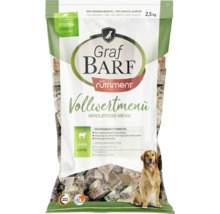 Graf BARF Lamm Vollwertmenü Hundefutter als gefrorene Würfel, 2,5 Kilogramm Beutel
