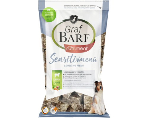 Graf BARF Sensitivmenü Lamm 1 Kilogramm Ergänzungsfuttermittel für Hunde