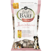 Graf Barf Junior-Menü Hühnchen mit Früchten und Gemüse für heranwachsende Hunde, 2,5 Kilogramm Beutel.