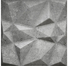Wandfliese mit geometrischem Relief in Betonoptik für die Innenraumgestaltung