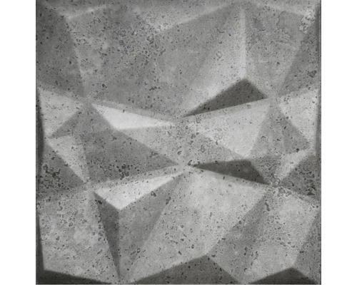 Wandfliese mit geometrischem Relief in Betonoptik für die Innenraumgestaltung