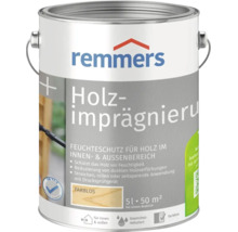 Remmers Holz-Imprägnierung farblos in der 5 Liter Dose für den Feuchtigkeitsschutz von Holz im Innen- und Außenbereich.