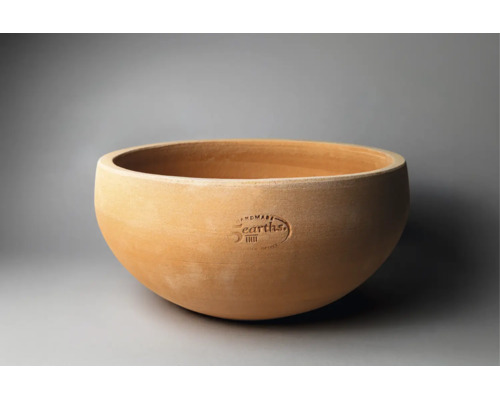 Runde Pflanzschale aus Terrakotta mit Prägung Handmade 5 Earths