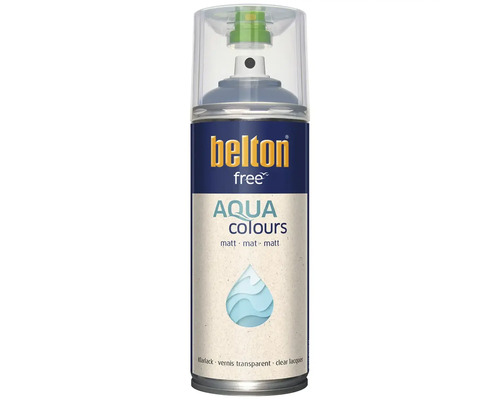 Belton Free Aqua Colours Klarlack Spray matt zur Oberflächenversiegelung.