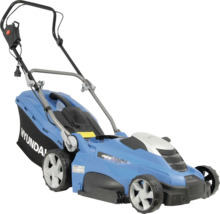 Hyundai Elektro Rasenmäher mit 1800 Watt Leistung und Fangkorb für die Gartenpflege