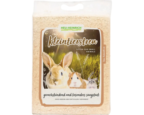 Heu-Heinrich Kleintierstreu geruchsbindend und saugstark in der Kunststoffverpackung