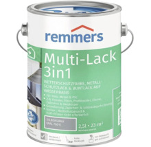 Remmers Multi Lack 3 in 1 Silbergrau 2,5 Liter Wetterschutzfarbe für Holz Metall und Kunststoff