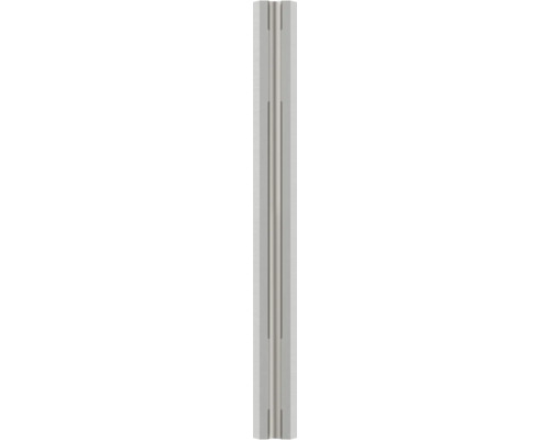 Eine metallische Nutleiste aus Aluminium mit einer zentralen Nut.